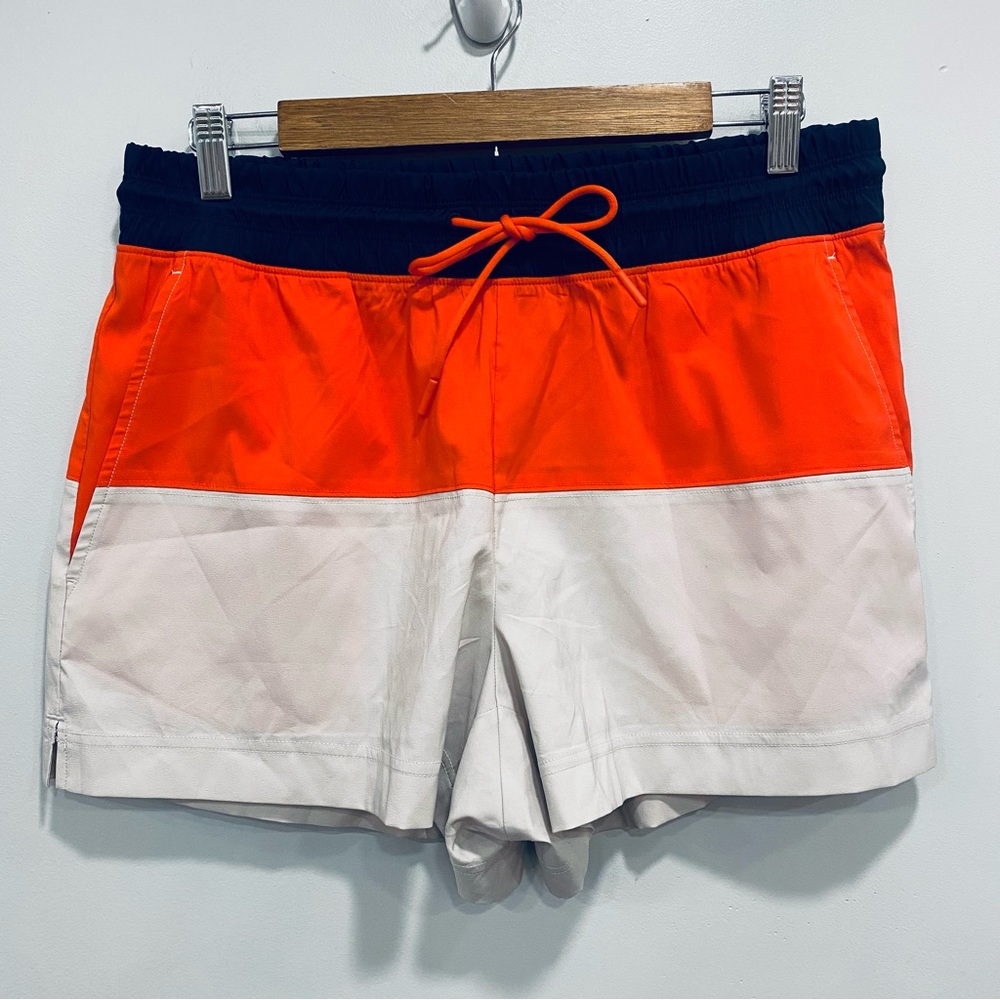 ATHLETA Size 10 Oahu Colorblock Board Shorts Pull-On Elastic Waist Unlined Swim